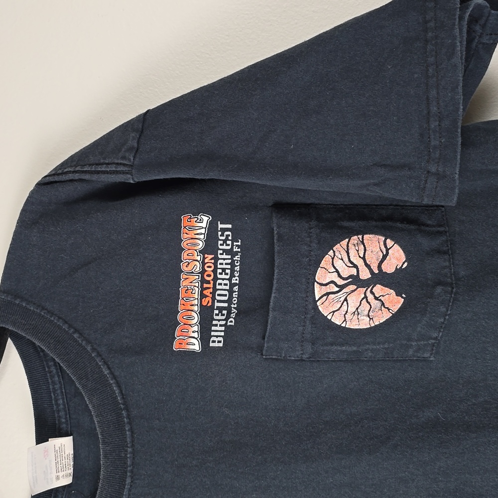 Vintage Broken Spoke Saloon Biketoberfest Daytona Beach Motorcycle Tshirt View 2